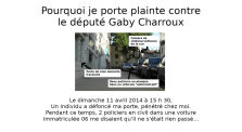 Les raisons de ma plainte contre le député Gaby Charroux by Lionel Aubert